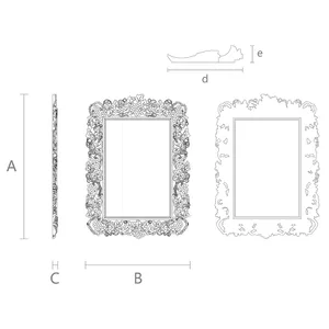Wood ornate frame decorating with grapevine from oak - 1